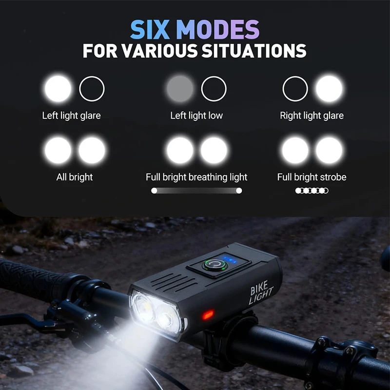 Cycling Gear Charging Station - Front & Rear Bike Light Set,