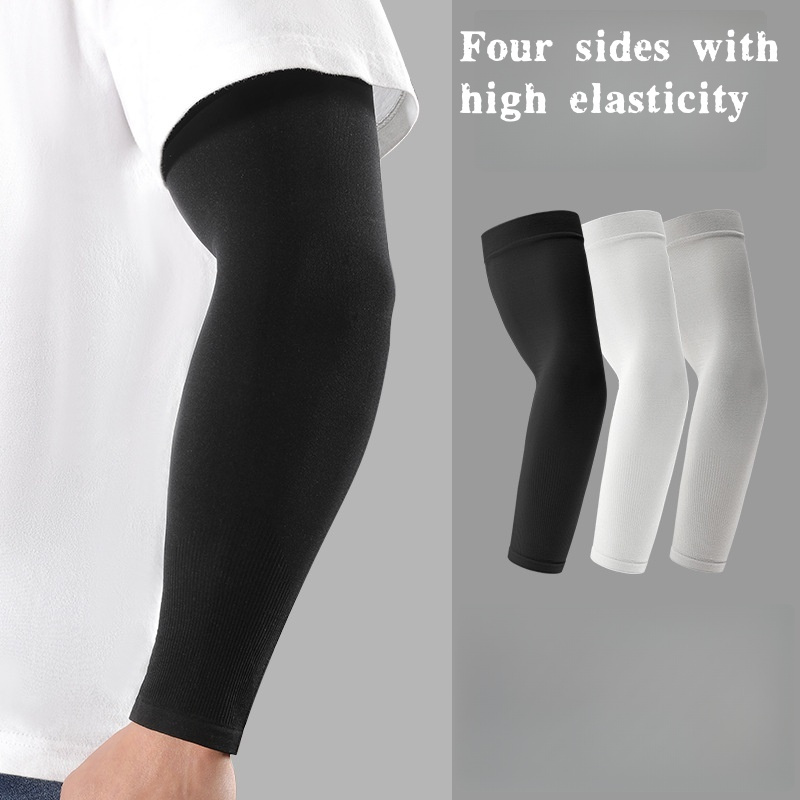 Cycling Protective Gear - 2pcs Ice Silk Arm Sleeves, Breathable