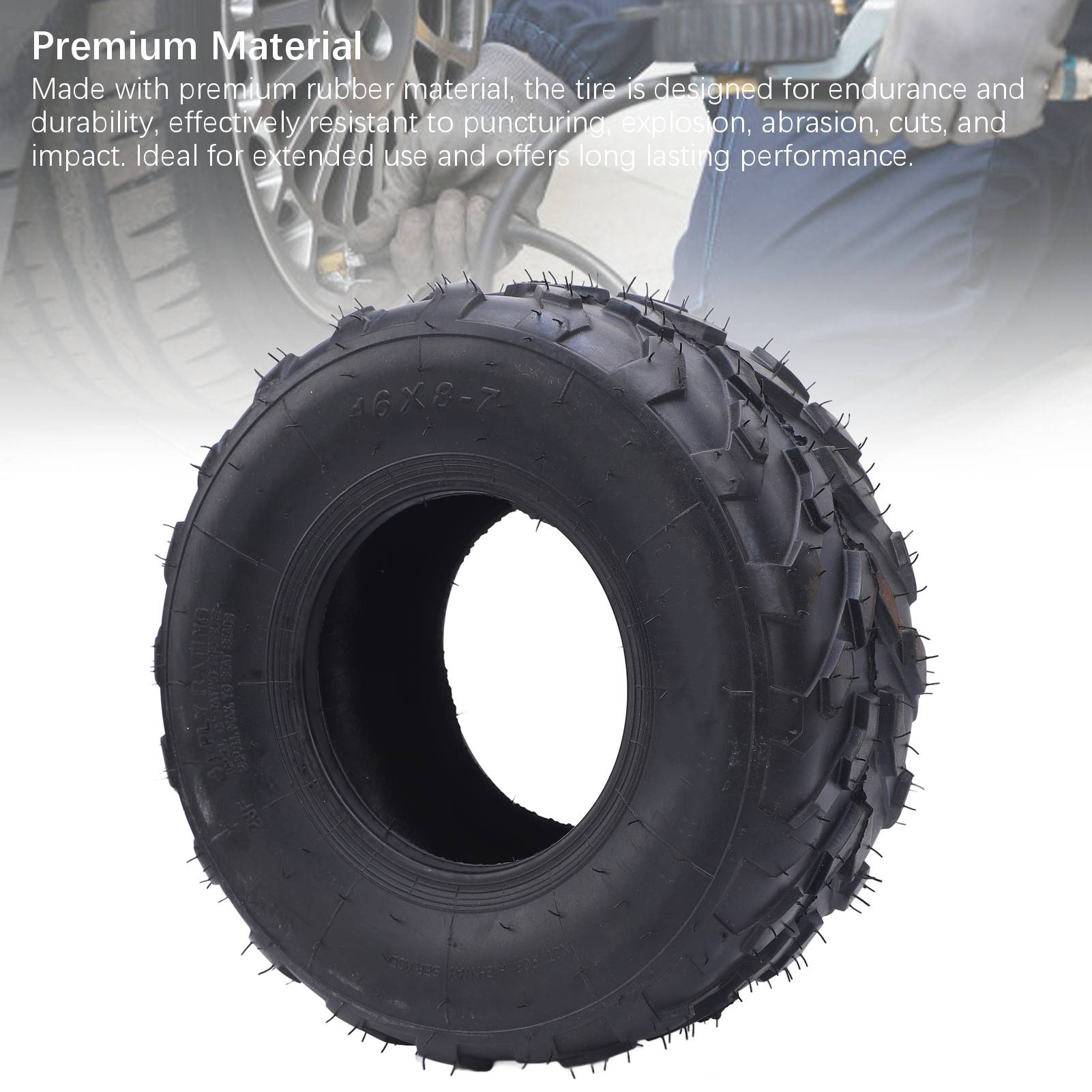 16x8-7 ATV Tire 7 Inch Rubber  - Road Bike Tire recension och pris