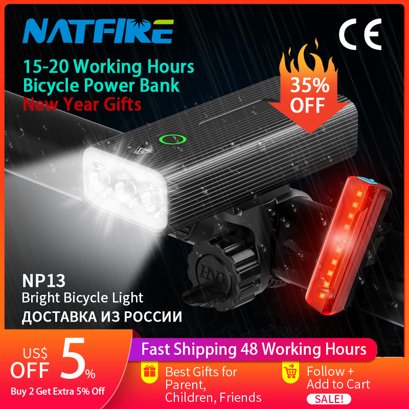 NATFIRE NP13 Bike Light USB Re - Cycling Gear Charging Station recension och pris