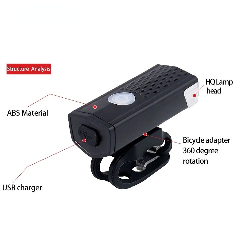MTB Bike Front Lights USB LED  - Cycling Gear Charging Station recension och pris