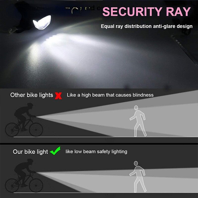 MTB Bike Front Lights USB LED  - Cycling Gear Charging Station recension och pris