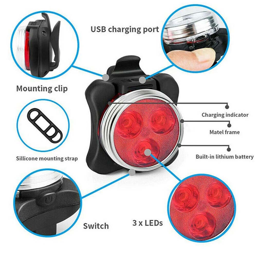 Bicycle Headlight Tail Light O - Cycling Gear Charging Station recension och pris