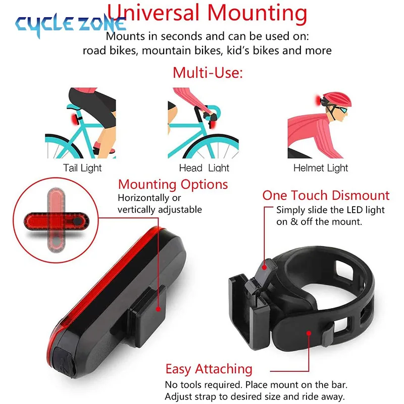Bike Tail Light USB Rechargeab - Cycling Gear Charging Station recension och pris